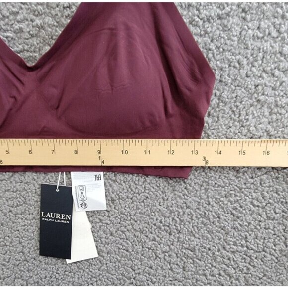 Lauren Ralph Lauren Luxe Smoothing Wireless Bralette Women Lg Pino Noir New - Picture 11 of 12